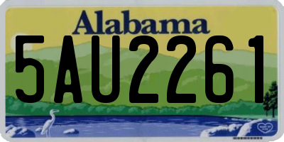 AL license plate 5AU2261