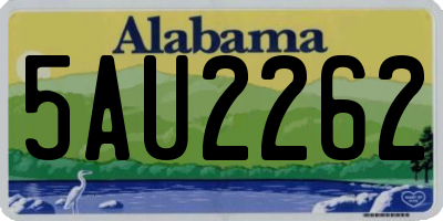 AL license plate 5AU2262