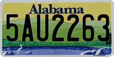 AL license plate 5AU2263
