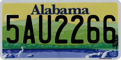 AL license plate 5AU2266