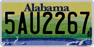 AL license plate 5AU2267