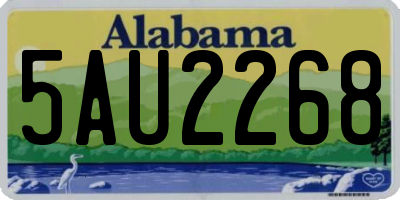 AL license plate 5AU2268