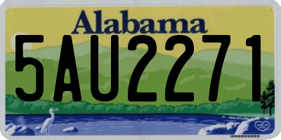 AL license plate 5AU2271