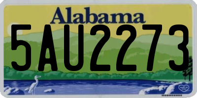 AL license plate 5AU2273