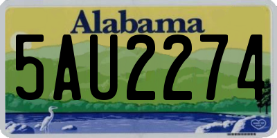 AL license plate 5AU2274