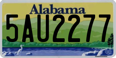 AL license plate 5AU2277