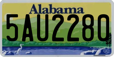 AL license plate 5AU2280