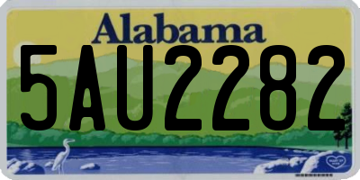 AL license plate 5AU2282