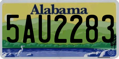 AL license plate 5AU2283