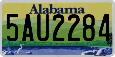 AL license plate 5AU2284