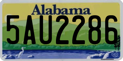 AL license plate 5AU2286