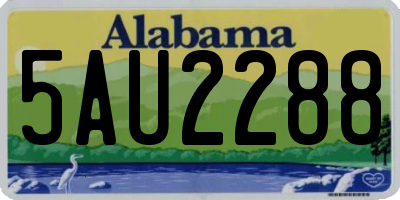 AL license plate 5AU2288