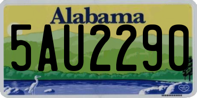 AL license plate 5AU2290