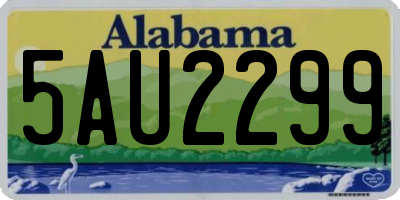 AL license plate 5AU2299
