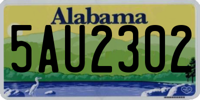 AL license plate 5AU2302