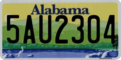AL license plate 5AU2304