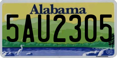 AL license plate 5AU2305