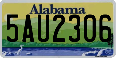 AL license plate 5AU2306