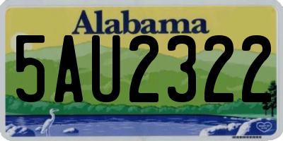 AL license plate 5AU2322
