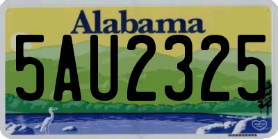 AL license plate 5AU2325