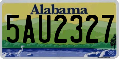 AL license plate 5AU2327