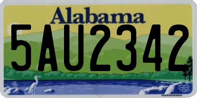 AL license plate 5AU2342