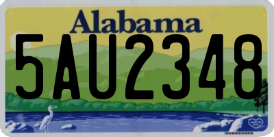 AL license plate 5AU2348
