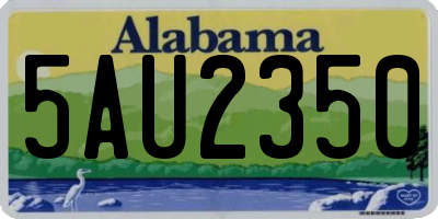 AL license plate 5AU2350