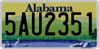 AL license plate 5AU2351
