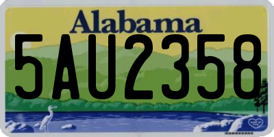 AL license plate 5AU2358