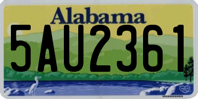 AL license plate 5AU2361