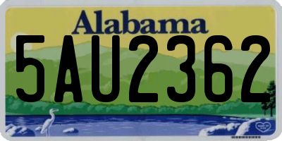 AL license plate 5AU2362