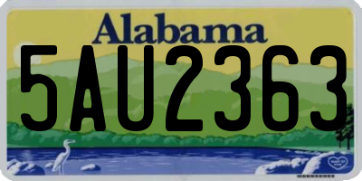 AL license plate 5AU2363