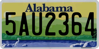 AL license plate 5AU2364