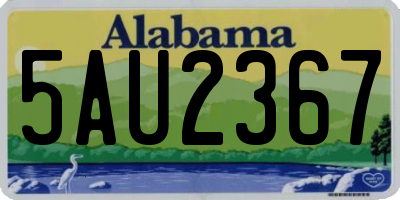 AL license plate 5AU2367