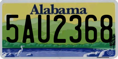 AL license plate 5AU2368