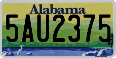 AL license plate 5AU2375