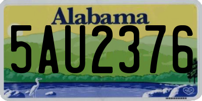 AL license plate 5AU2376