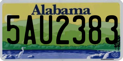 AL license plate 5AU2383