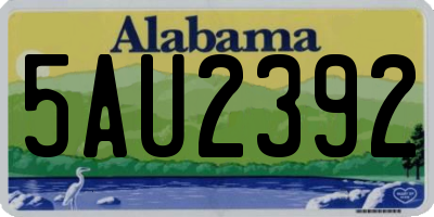 AL license plate 5AU2392