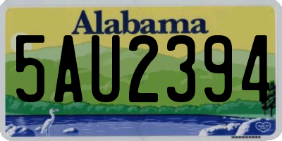 AL license plate 5AU2394