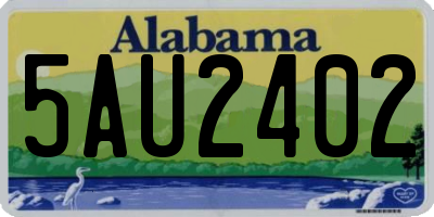AL license plate 5AU2402