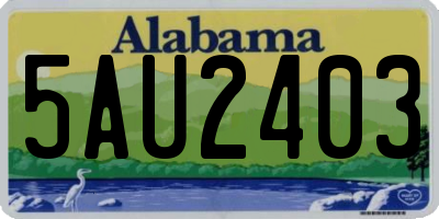 AL license plate 5AU2403