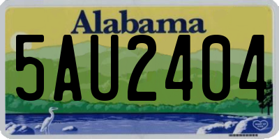 AL license plate 5AU2404