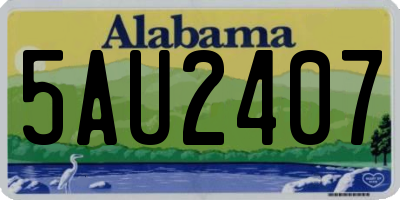 AL license plate 5AU2407