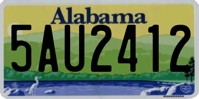 AL license plate 5AU2412