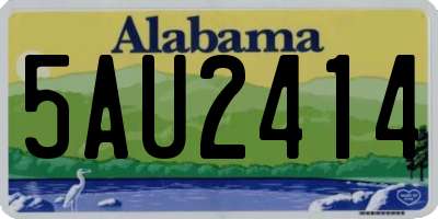 AL license plate 5AU2414