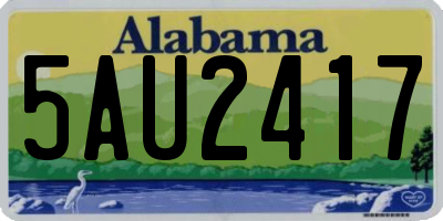 AL license plate 5AU2417