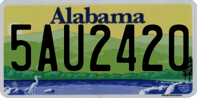 AL license plate 5AU2420