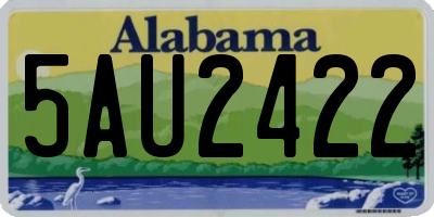AL license plate 5AU2422